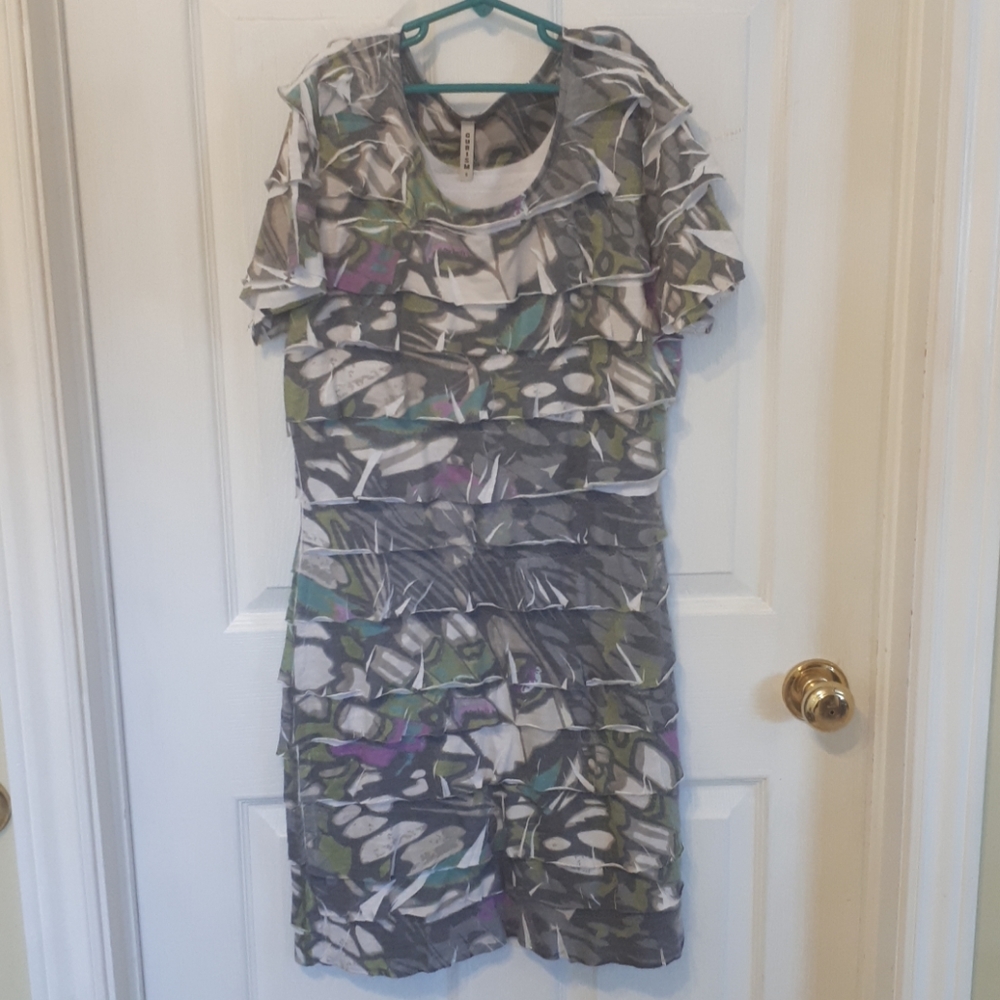 LADIES LAYERED CUBISM DRESS